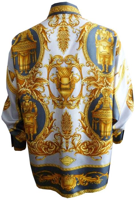 versace silk shirt ment|men's vintage Versace silk shirts.